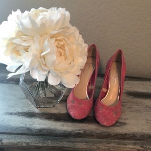 Coral Jessica Simpson Amilee Heels Size 7.5